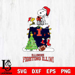 Illinois Fighting Illini Snoopy Sport 11 Svg Eps Dxf Png File, Digital Download