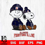 Illinois Fighting Illini Snoopy Sport 6 Svg Eps Dxf Png File, Digital Download