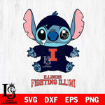 Illinois Fighting Illini Stitch Mummy Svg Eps Dxf Png File, NCAA svg, Digital Download, Instant Download