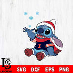 Illinois Fighting Illini Stitch Wearing Winter Scarf Svg Eps Dxf Png File, Digital Download, Instant Download