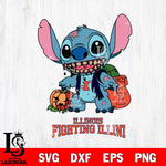 Illinois Fighting Illini Stitch Zombie Svg Eps Dxf Png File, NCAA svg, Digital Download, Instant Download