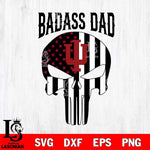 Indiana Hoosiers Badass Dad Svg Eps Dxf Png File, Digital Download, Instant Download