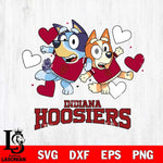 Indiana Hoosiers Bluey & Bingo 10 Svg Eps Dxf Png File, NCAA svg, Digital Download, Instant Download