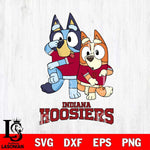 Indiana Hoosiers Bluey & Bingo Svg Eps Dxf Png File, NCAA svg, Digital Download, Instant Download