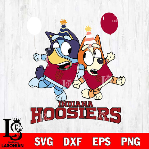 Indiana Hoosiers Bluey & Bingo 2 Svg Eps Dxf Png File, NCAA svg, Digital Download, Instant Download