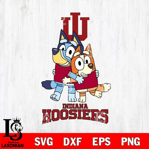 Indiana Hoosiers Bluey & Bingo 3 Svg Eps Dxf Png File, NCAA svg, Digital Download, Instant Download