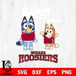 Indiana Hoosiers Bluey & Bingo 4 Svg Eps Dxf Png File, NCAA svg, Digital Download, Instant Download