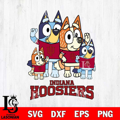 Indiana Hoosiers Bluey & Bingo 7 Svg Eps Dxf Png File, NCAA svg, Digital Download, Instant Download