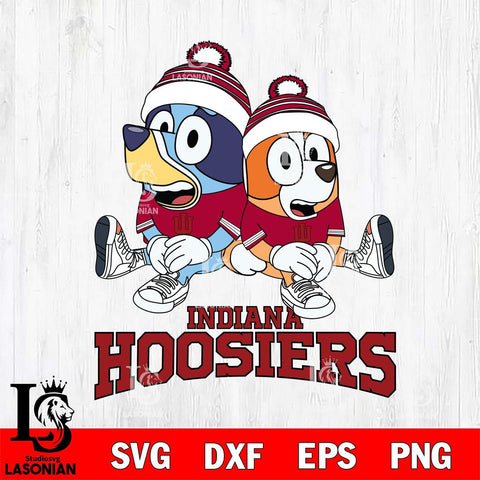 Indiana Hoosiers Bluey & Bingo 8 Svg Eps Dxf Png File, NCAA svg, Digital Download, Instant Download