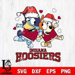 Indiana Hoosiers Bluey Christmas NFL Svg Eps Dxf Png File, Digital Download