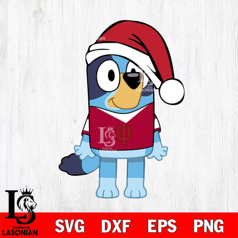 Indiana Hoosiers Bluey Dog Christmas Svg Eps Dxf Png File, Digital Download, Instant Download