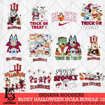 Indiana Hoosiers Bluey Halloween NCAA 12 SVG Eps Dxf Png File, Bundle NCAA svg, Digital Download, Instant Download