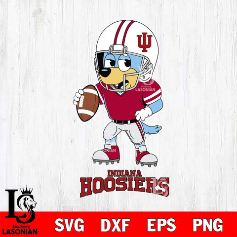 Indiana Hoosiers Bluey rugby Svg Eps Dxf Png File, Digital Download ,Instant Download, Cricut File