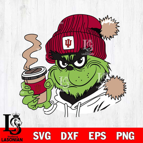 Indiana Hoosiers Boujee Grinch 4 Svg Eps Dxf Png File, Digital Download, Instant Download