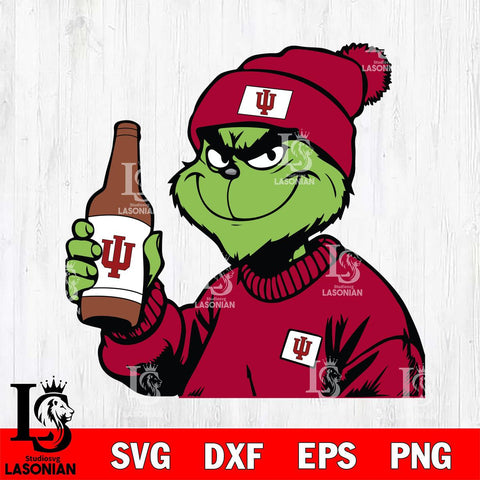 Indiana Hoosiers Boujee Grinch 5 Svg Eps Dxf Png File, Digital Download, Instant Download