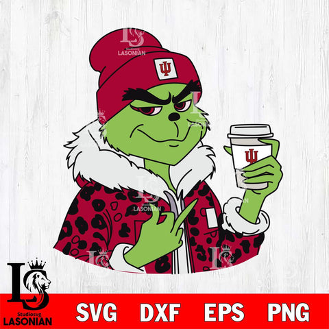 Indiana Hoosiers Boujee Grinch 7 Svg Eps Dxf Png File, Digital Download, Instant Download