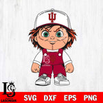 Indiana Hoosiers Chucky Horror Svg Eps Dxf Png File, NCAA svg, Digital Download, Instant Download