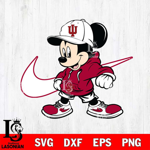 Indiana Hoosiers Cool Mickey Mouse Svg Eps Dxf Png File, NCAA svg, Digital Download, Instant Download