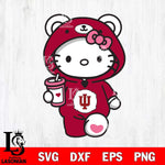 Indiana Hoosiers Cute Hello Kitty Svg Eps Dxf Png File, Digital Download, Instant Download