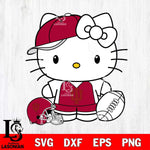 Indiana Hoosiers Cute Hello Kitty Football 4 Svg Eps Dxf Png File, NCAA svg, Digital Download, Instant Download