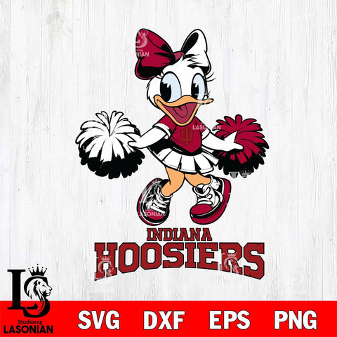 Indiana Hoosiers Daisy Duck Cheerleader Disney, Svg Eps Dxf Png File, Digital Download