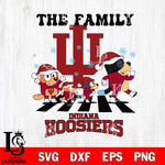 Indiana Hoosiers Family Bluey Christmas Svg Eps Dxf Png File, Digital Download