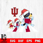 Indiana Hoosiers Family Bluey Walking Christmas Svg Eps Dxf Png File, Digital Download, Instant Download