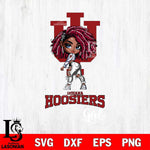 Indiana Hoosiers Fan Girl Svg Eps Dxf Png File, Digital Download, Instant Download