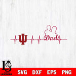 Indiana Hoosiers Father Heart Beat Svg Eps Dxf Png File, Digital Download, Instant Download