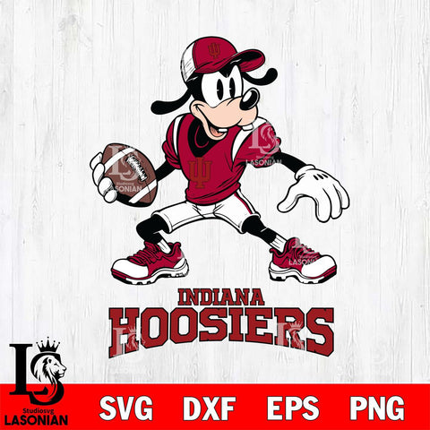 Indiana Hoosiers Goofy Disney, Svg Eps Dxf Png File, Digital Download