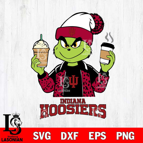 Indiana Hoosiers Grinch 2 coffee Svg Eps Dxf Png File, Digital Download, Instant Download