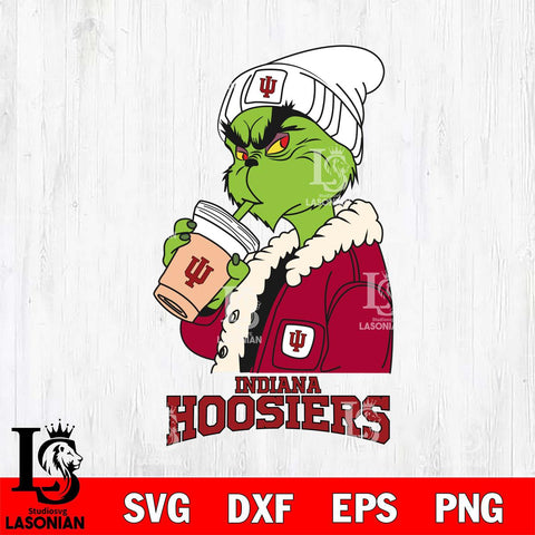 Indiana Hoosiers Grinch Bougie Football Svg Eps Dxf Png File, Digital Download, Instant Download