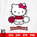 Indiana Hoosiers Hello Kitty Cheerleader 2 Svg Eps Dxf Png File, Digital Download, Instant Download