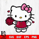 Indiana Hoosiers Hello Kitty Cheerleader 6 Svg Eps Dxf Png File, Digital Download, Instant Download