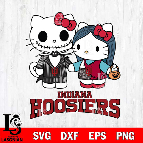 Indiana Hoosiers Hello Kitty Horror 11 Svg Eps Dxf Png File, Digital Download