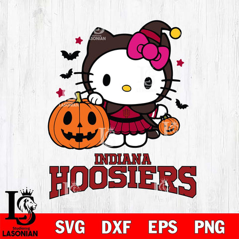 Indiana Hoosiers Hello Kitty Horror 1 Svg Eps Dxf Png File, Digital Download