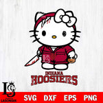 Indiana Hoosiers Hello Kitty Horror 5 Svg Eps Dxf Png File, Digital Download