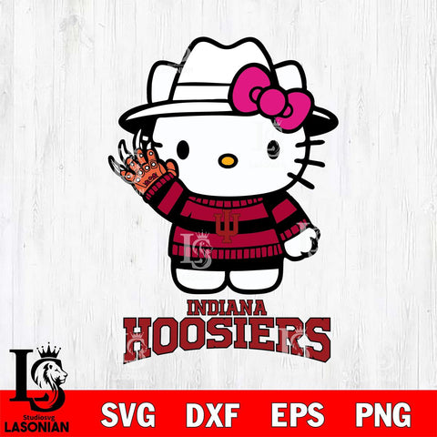 Indiana Hoosiers Hello Kitty Horror 6 Svg Eps Dxf Png File, Digital Download