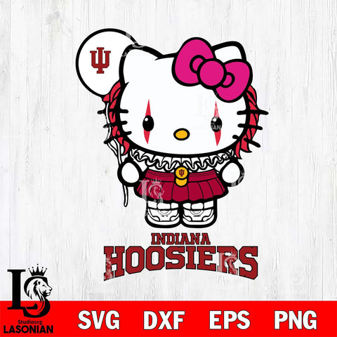 Indiana Hoosiers Hello Kitty Horror 7 Svg Eps Dxf Png File, Digital Download