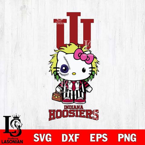 Indiana Hoosiers Hello Kitty Horror 8 Svg Eps Dxf Png File, Digital Download