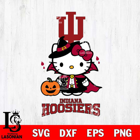 Indiana Hoosiers Hello Kitty Horror 9 Svg Eps Dxf Png File, Digital Download