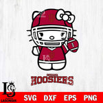 Indiana Hoosiers Hello Kitty NCAA 1 Svg Eps Dxf Png File, Digital Download, Instant Download