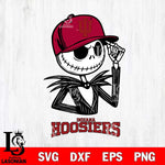 Indiana Hoosiers Jack Skellington 3 Halloween Svg Eps Dxf Png File, NCAA svg, Digital Download, Instant Download