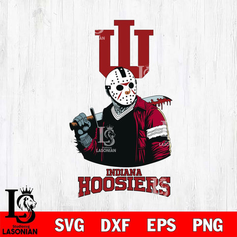 Indiana Hoosiers Jason Voorhees 10 Svg Eps Dxf Png File, Digital Download