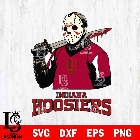 Indiana Hoosiers Jason Voorhees 11 Svg Eps Dxf Png File, Digital Download