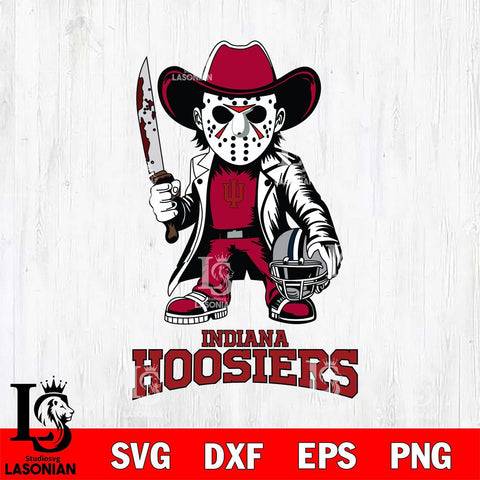 Indiana Hoosiers Jason Voorhees 3 Svg Eps Dxf Png File, Digital Download