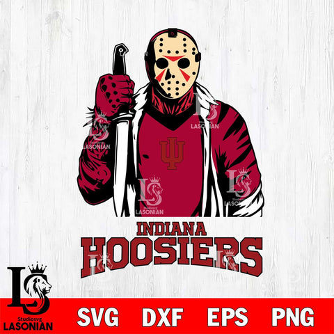 Indiana Hoosiers Jason Voorhees 6 Svg Eps Dxf Png File, Digital Download