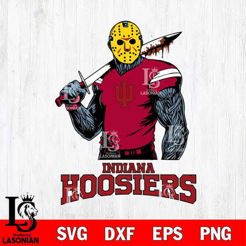 Indiana Hoosiers Jason Voorhees 7 Svg Eps Dxf Png File, Digital Download