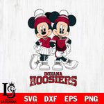 Indiana Hoosiers Mickey And Minnie Mouse Football Svg Eps Dxf Png File, NCAA svg , File Cut , Digital Download , Instant Download, Cut Svg Files