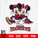 Indiana Hoosiers Mickey Minnie Mouse Football Sit Svg Eps Dxf Png File, NCAA svg , File Cut , Digital Download , Instant Download, Cut Svg Files